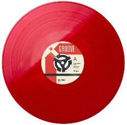 bright red vinyl record