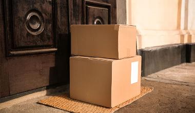 Boxes on property doorstep